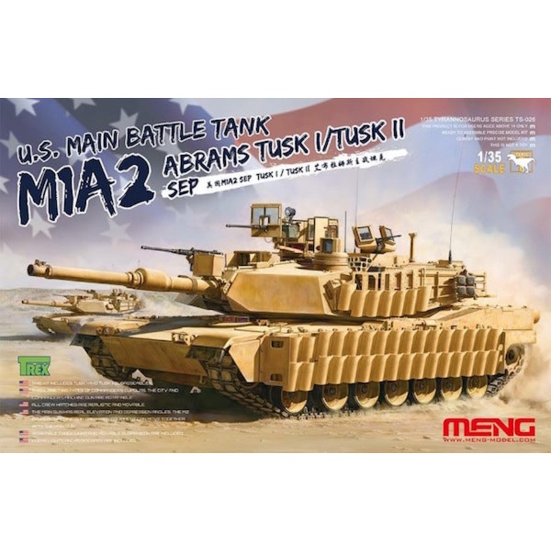 Meng Model TS-026 1:35 M1A2 Abrams SEP Abrams TUSK I/TUSK II