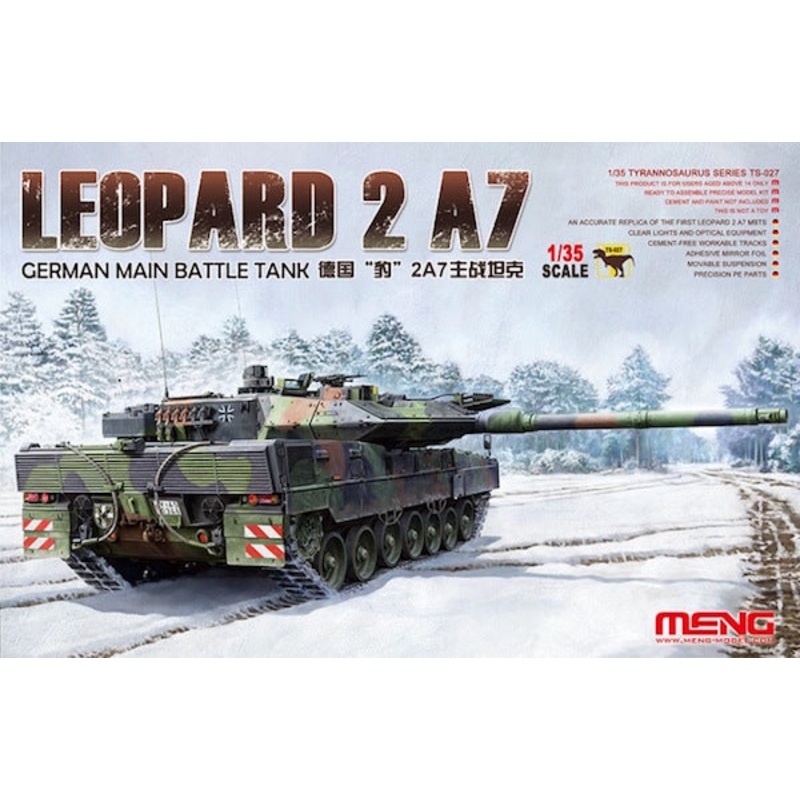 Meng Model TS-027 1:35 Leopard MBT 2 A7 German Main Battle Tank