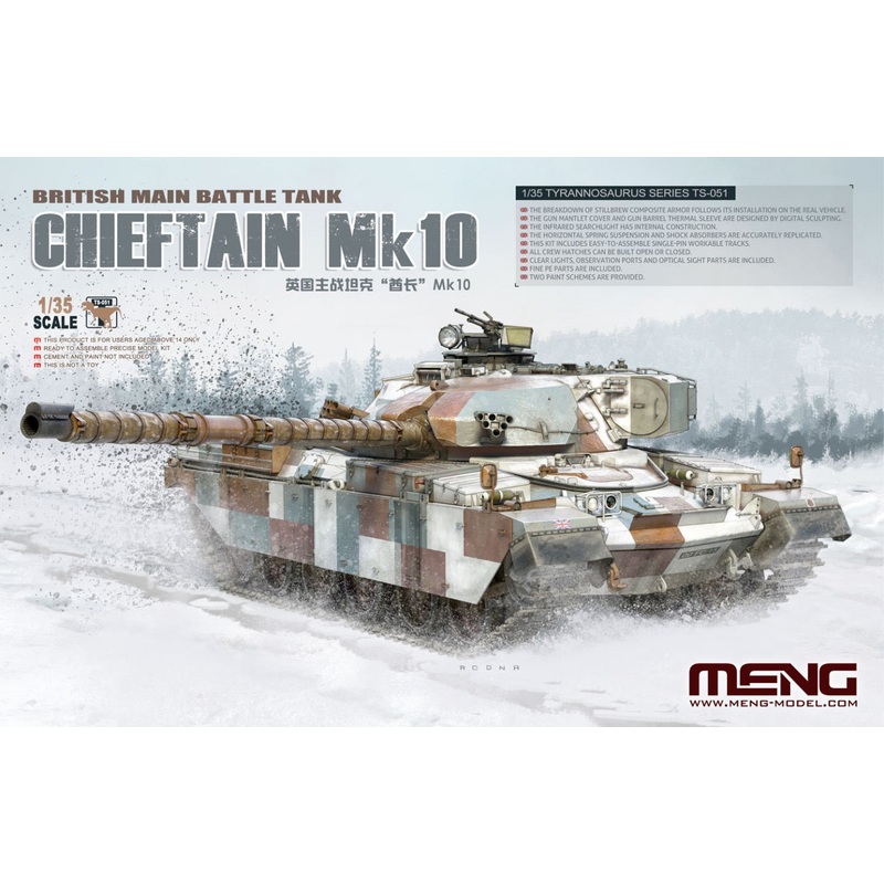 Meng Model TS-051 1:35 Chieftain Mk 10, British Main Battle Tank
