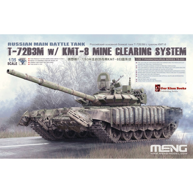 Meng Model TS-053 1:35 Russian MBT T-72B3M / KMT-8 Mine Clearing