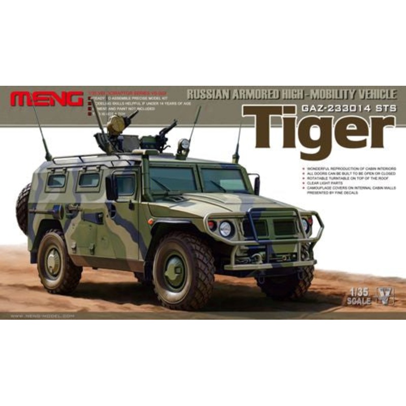 Meng Model VS-003 1:35 Soviet GAZ 233014 STS Tiger Soviet Armoured High Mobility Vehicle