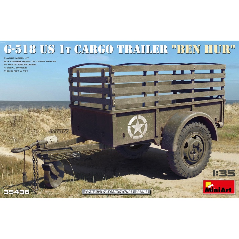 MiniArt 35436 1:35 G-518 US 1t Cargo Trailer 'Ben Hur'