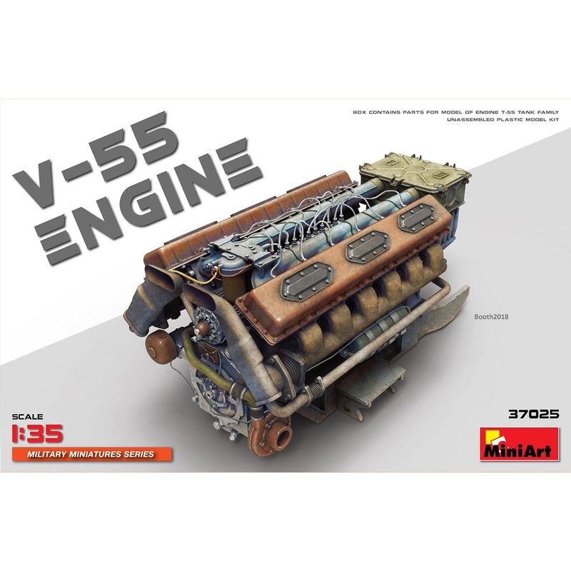 MiniArt 37025 1:35 V-55 engine for Soviet T-55 tanks family