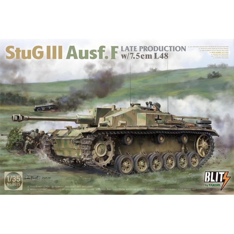Takom 08015 1:35 German StuG III Ausf.F Late Production with 7.5cm L48, ca.1942