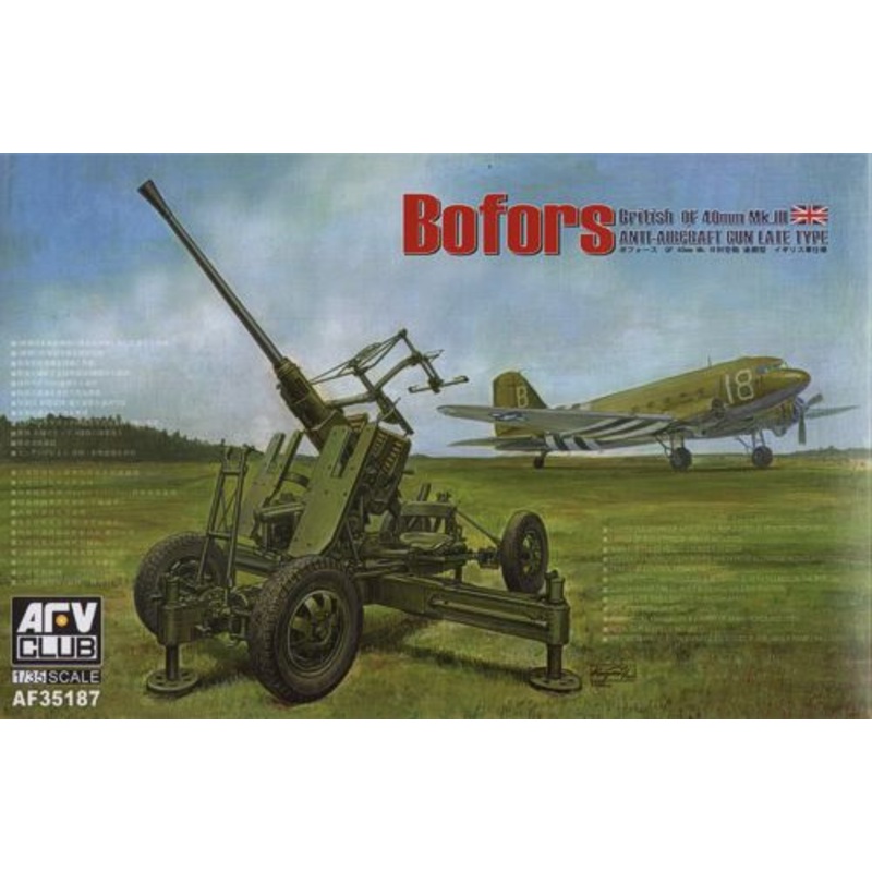 AFV Club AF35187 1:35 Bofors 40mm Mk.III Anti-Aircraft Gun (British Version)