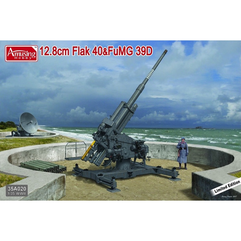 Amusing Hobby 35A020 1:35 12.8cm Flak 40 & FuMG 39D Limited Edition