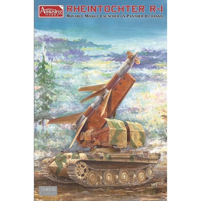 Amusing Hobby 35A036 1:35 Rheintochtern R-I Movable Missile Launcher on Pather II Chassis