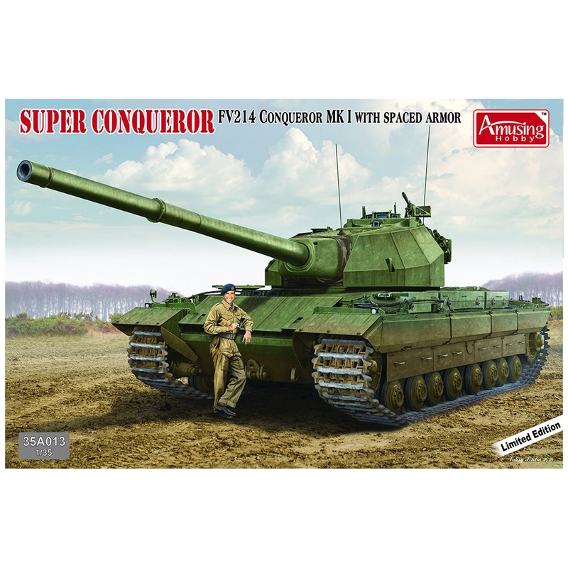 Amusing Hobby (WL) 35A013 1:35 Super Conqueror FV214 Conqueror Mk.1 with Spaced Armour Limited Edition