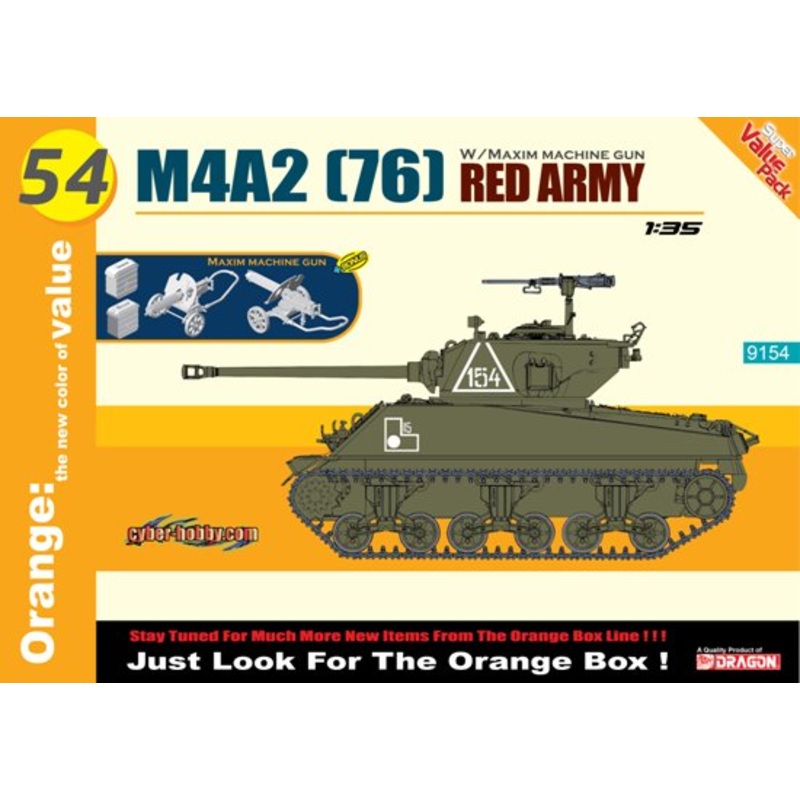 Cyber-Hobby 9154 1:35 M4A2 Sherman (76) Red Army + Maxim Machine Gun