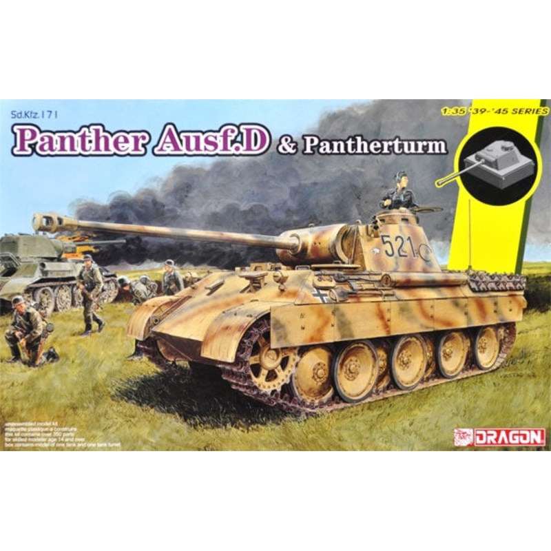 Dragon 6940 1:35 Pz.Kpfw.V Ausf.D Panther tank and Pantherturm