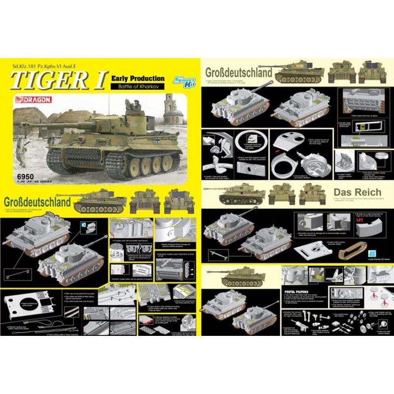 Dragon 6950 1:35 Pz.Kpfw.VI Ausf.E Tiger I Early Production Battle of Kharkov
