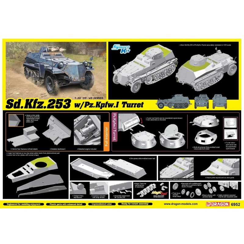 Dragon 6952 1:35 Sd.Kfz.253 with Pz.Kpfw.I Turret