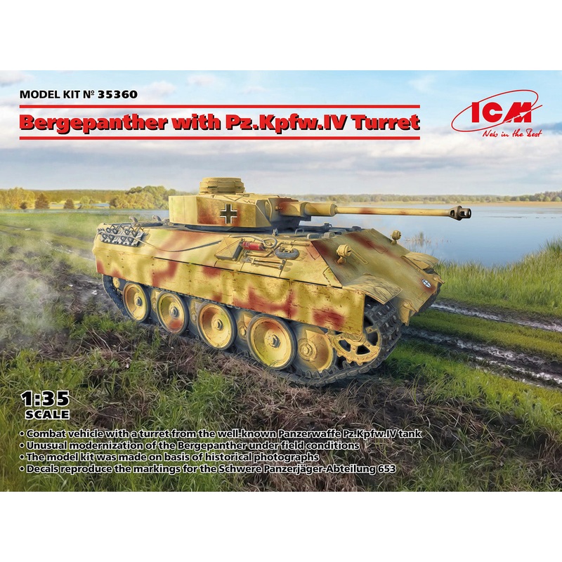 ICM 35360 1:35 Bergepanther with Pz.Kpfw.IV Turret 'new parts new decal'