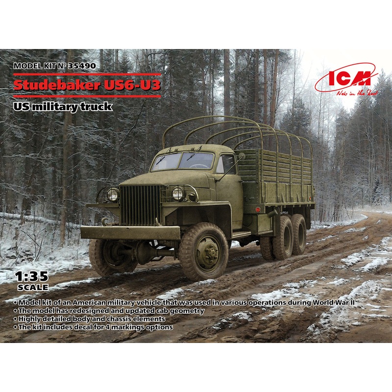 ICM 35490 1:35 Studebaker US6-U3 US military truck