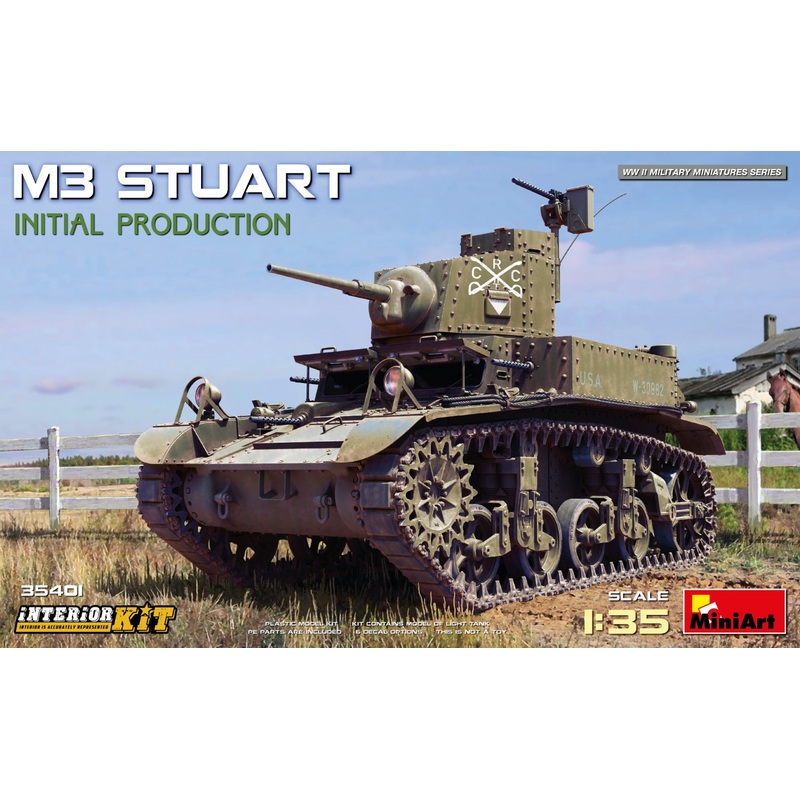 MiniArt 35401 1:35 M3 Stuart Initial Production with Interior
