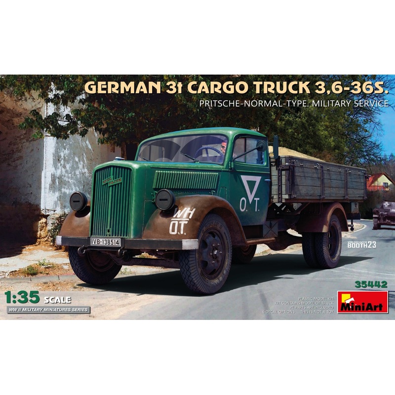 MiniArt 35442 1:35  German 3t Cargo Truck 3,6-36S - Pritsche Normal Type Military Service