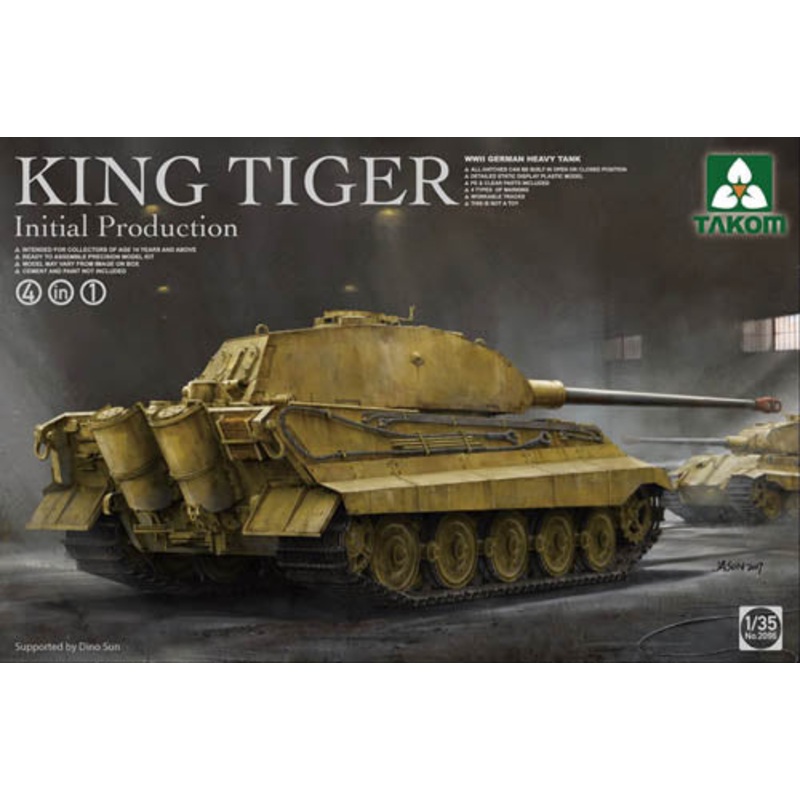 Takom 2096 1:35 Pz.Kpfw.VI King Tiger Initial Production 4 in 1
