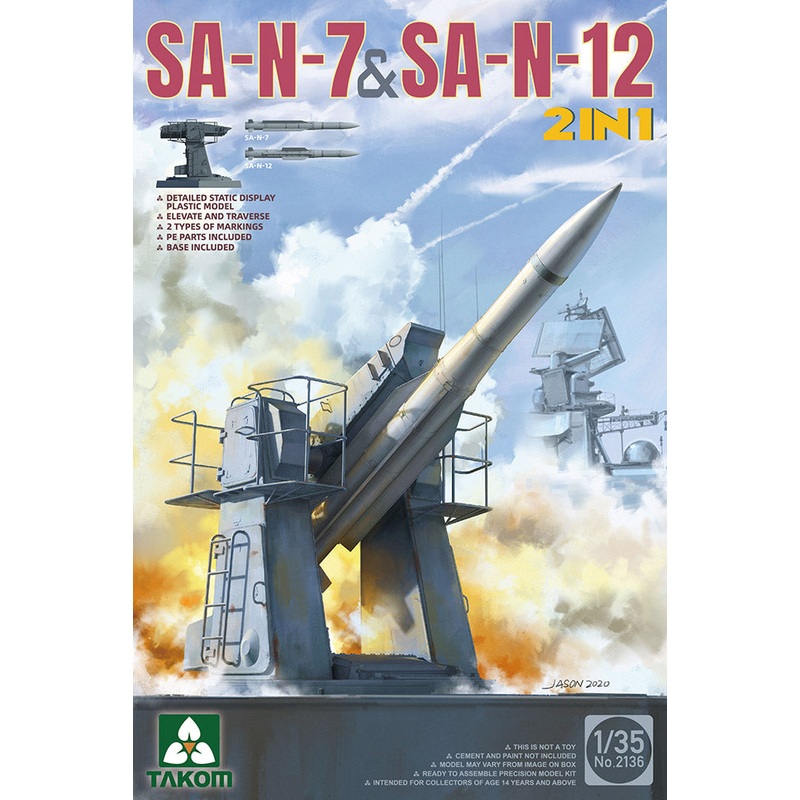Takom 2136 1:35 Russian Navy SA-N-7 'Gadfly' & SA-N-12 'Grizzly' SAM 2 in 1