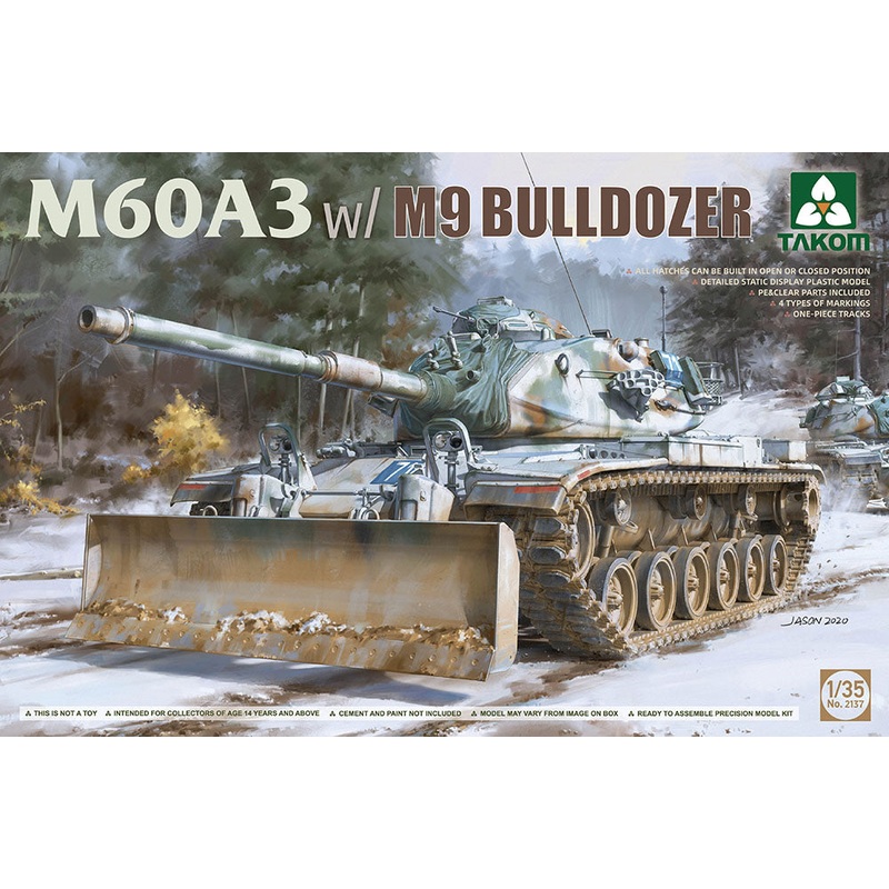 Takom 2137 1:35 M60A3 with M9 Bulldozer attachment