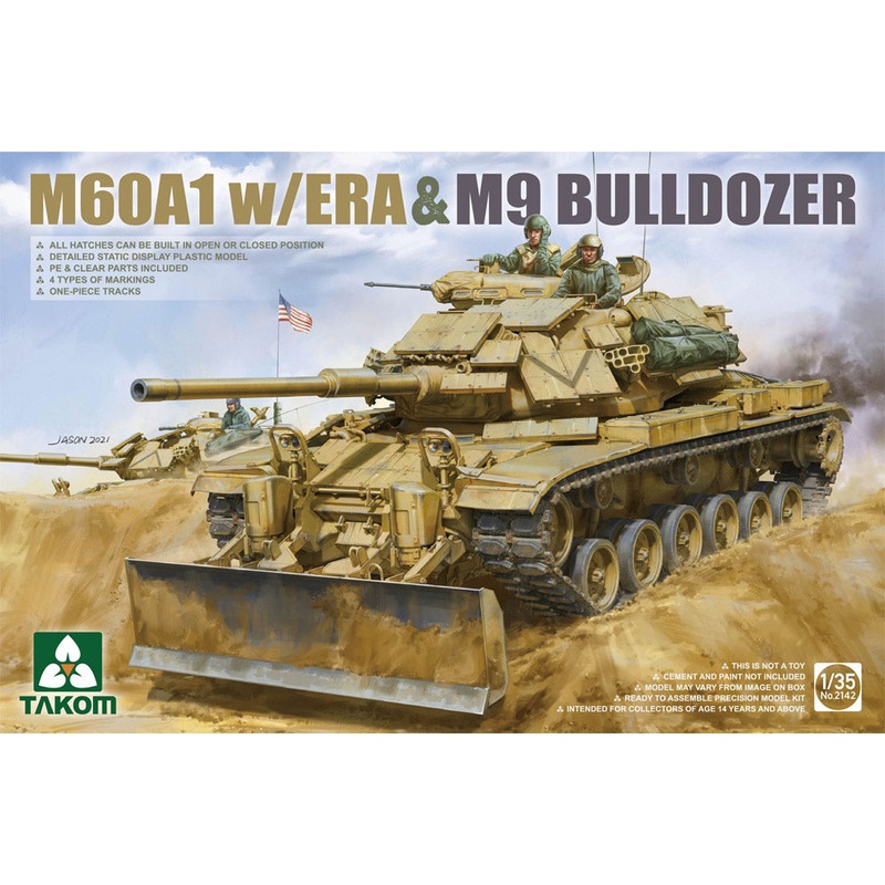 Takom 2142 1:35 M60A1 with ERA & M9 Bulldozer attachment