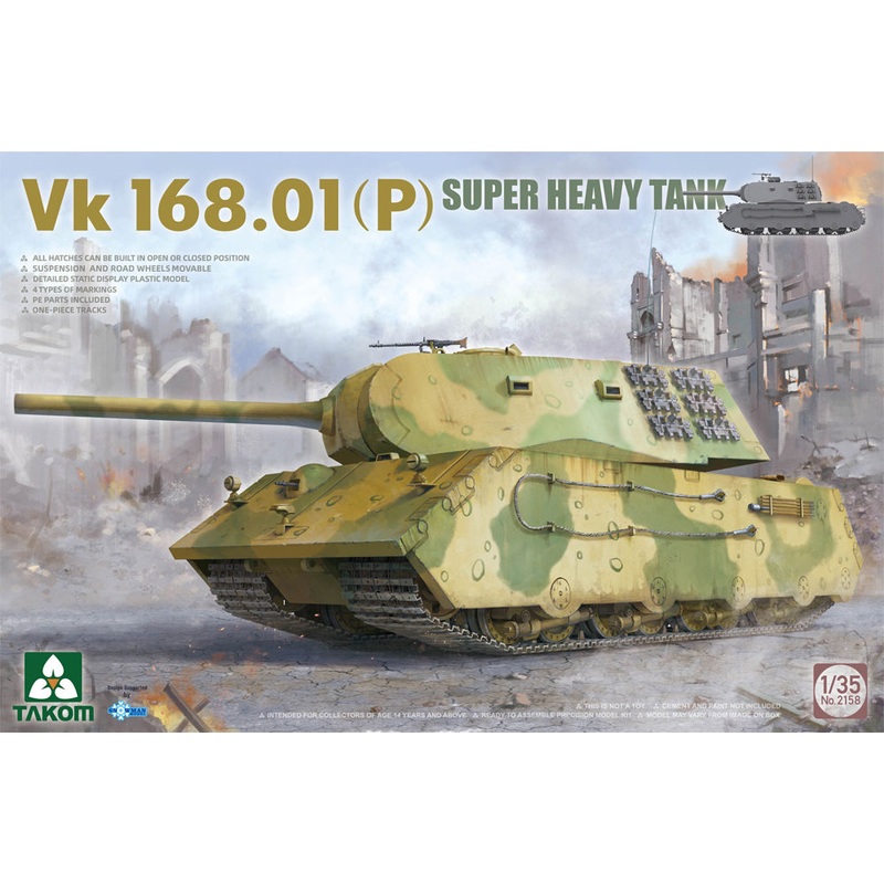 Takom 2158 1:35 German Vk 168.01(p) concept Super Heavy Tank