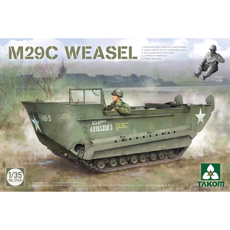 Takom 2168 1:35 US WWII M29C Weasel Light Amphibious Tracked Vehicle