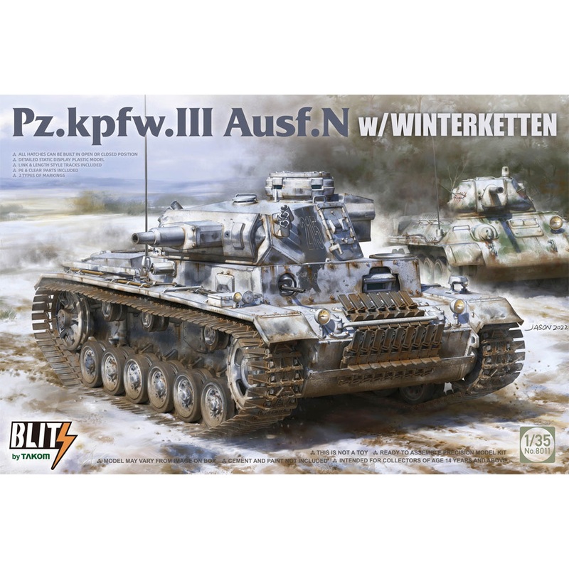 Takom 8011 1:35 Panzer III Ausf.N with Winterketten