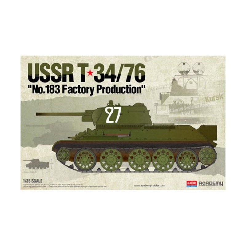 Academy 13505 1:35 Soviet T-34/76 Factory No 183