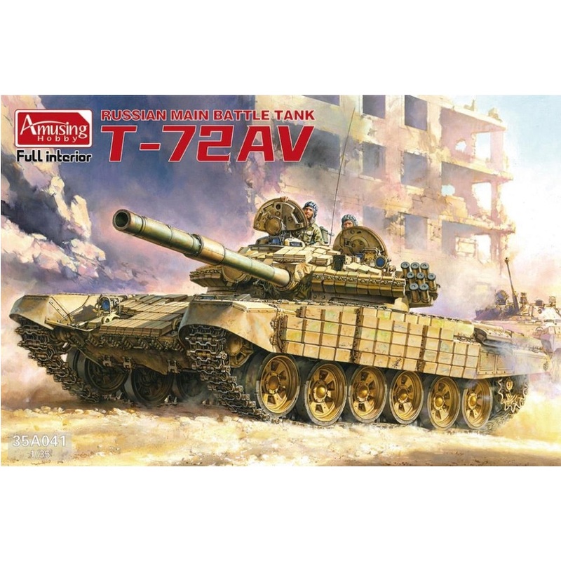 Amusing Hobby 35A041 1:35 T-72 AV Russian Main Battle Tank Full Interior