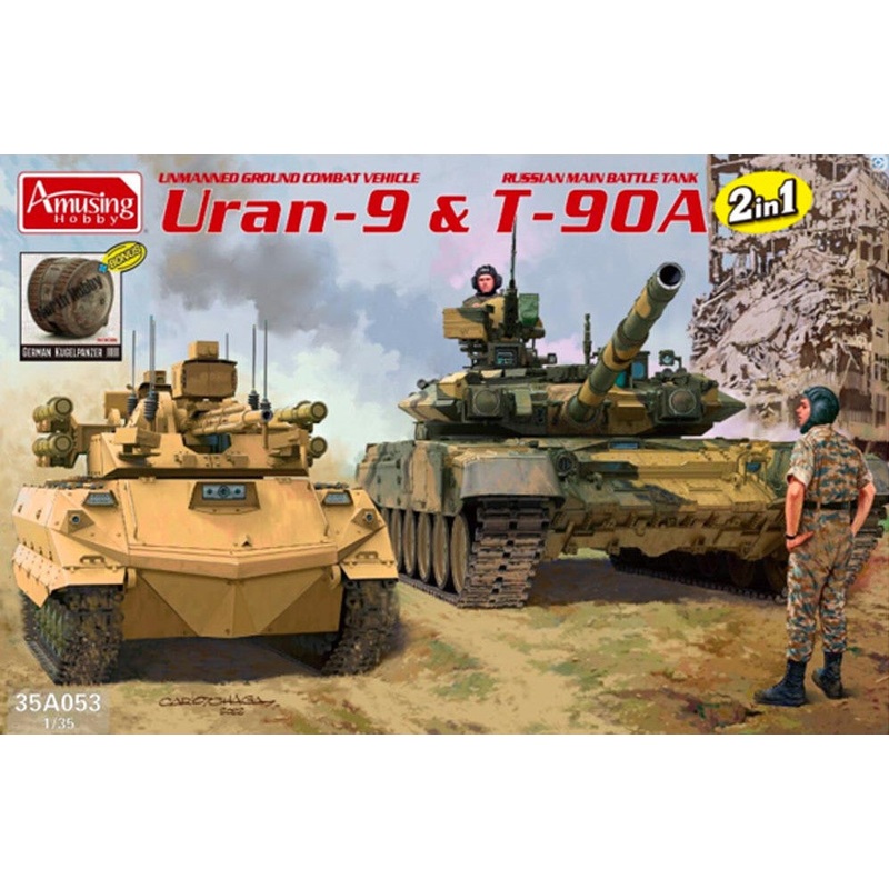 Amusing Hobby (WL) 35A053 1:35 Uran-9 & T-90A (2 in 1)