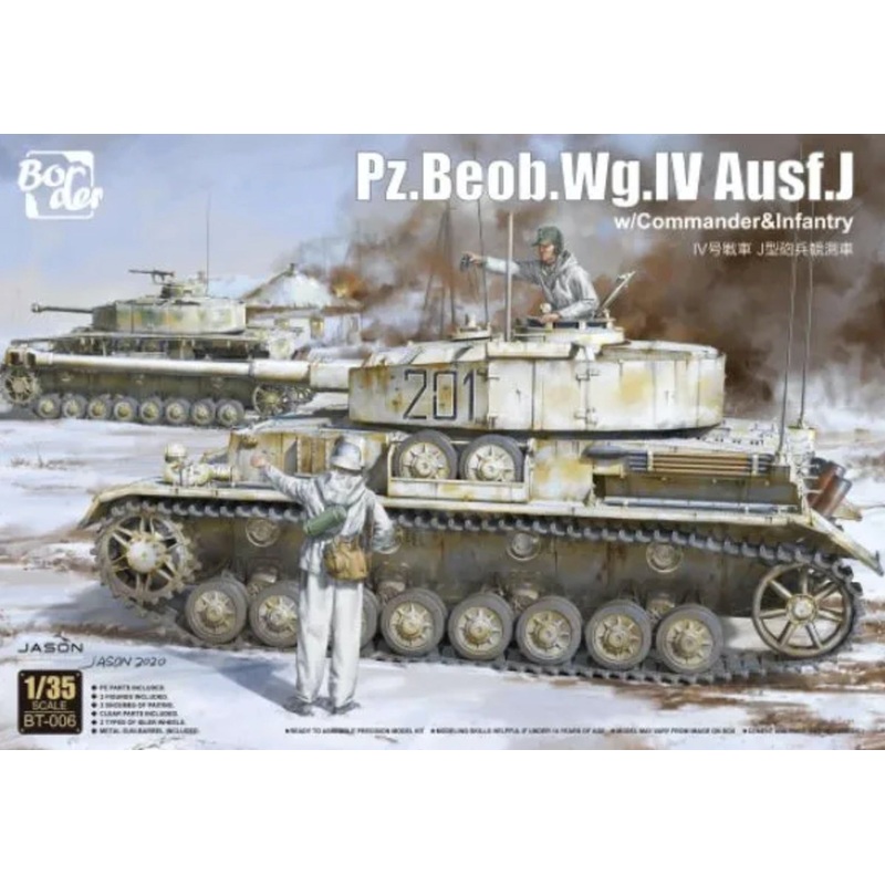 Border Models BT-006 1:35 Pz.Beob.Wg IV Ausf.J with Commander & Infantry