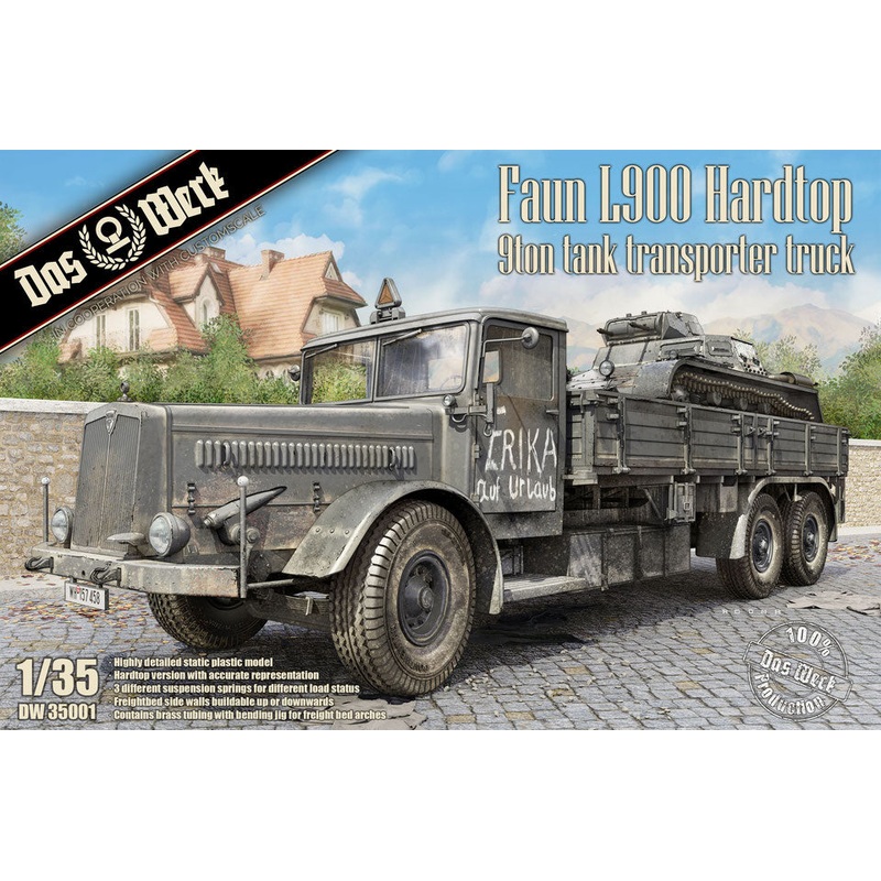 Das Werk DW35001 1:35 Faun L900 Hardtop 9ton Tank Transporter Truck