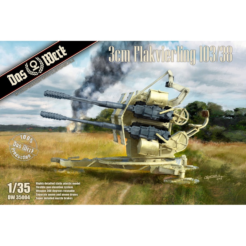Das Werk DW35004 1:35 3cm Flakvierling 103/38