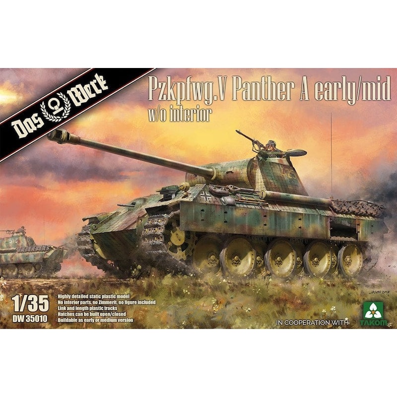 Das Werk DW35010 1:35 Pzkpfwg.V Panther A Early/Mid without Interior