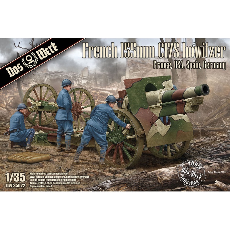 Das Werk DW35022 1:35 French 155mm C17S Howitzer (France, United States, Spain & Germany)