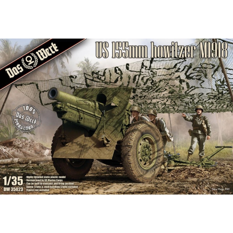 Das Werk DW35023 1:35 US 155mm Howitzer M1918