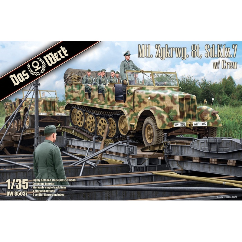 Das Werk DW35037 1:35 Mtl.Zgkrwg.8t Sd.Kfz.7 with Crew