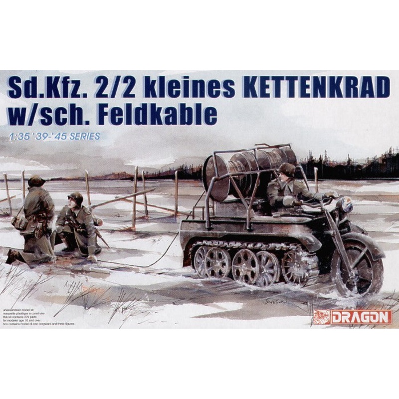 Dragon 6128 1:35 Sd.Kfz.2/2 kleines Kettenkrad w/sch. Feldkable