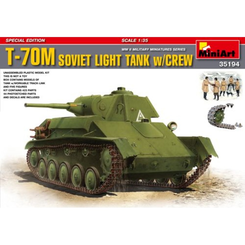 MiniArt 35194 1:35 T-70M Soviet Light Tank with crew
