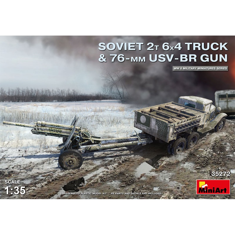 MiniArt 35272 1:35 Soviet 2T 6x4 Truck & 76mm USV-BR Gun