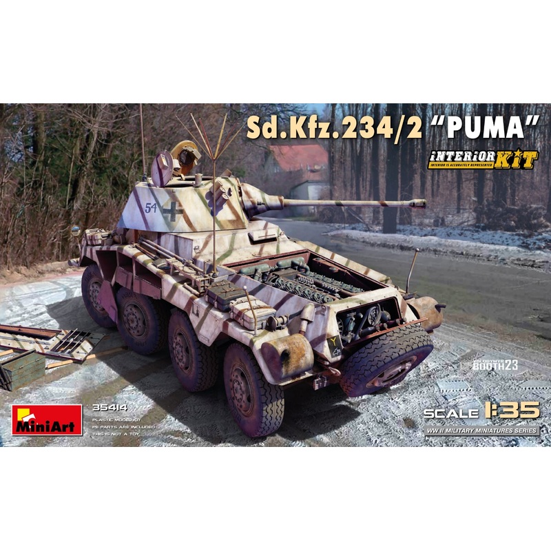 MiniArt 35414 1:35 Sd.Kfz.234/2 'Puma' with Interior Kit