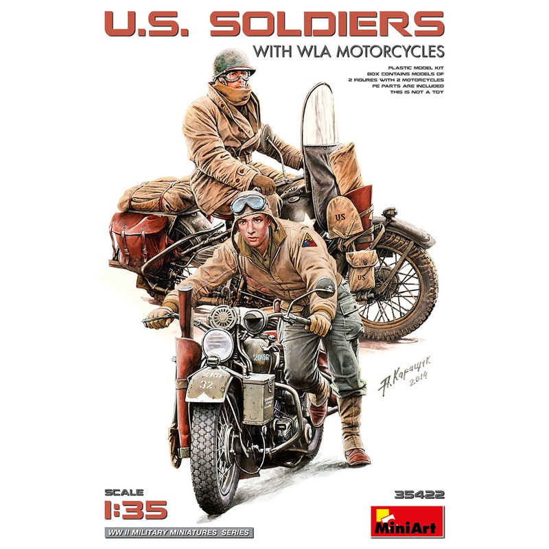 MiniArt 35422 1:35 U.S. Soldiers With WLA Motorcycles