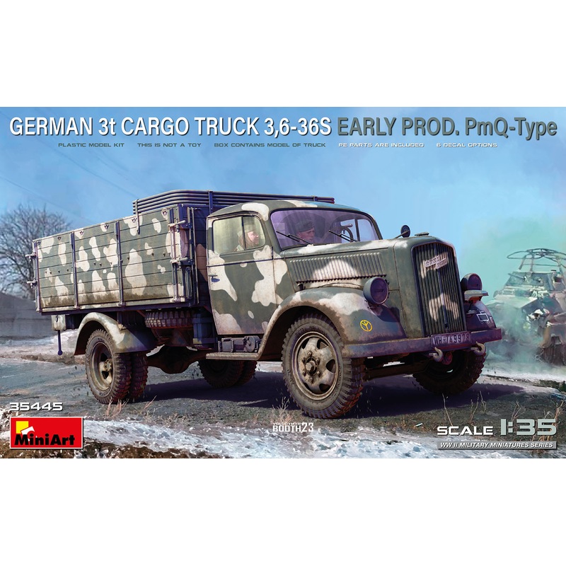 MiniArt 35445 1:35German 3t Cargo Truck 3,6-36S Early Prod. PmQ Type