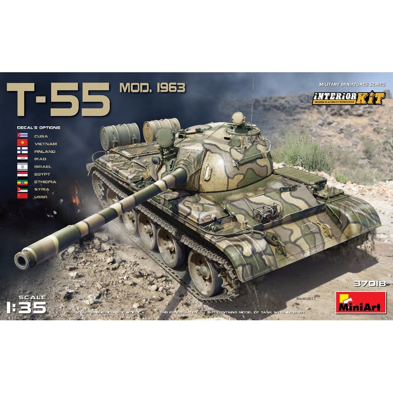 MiniArt 37018 1:35 Soviet T-55 Mod. 1963 with interior