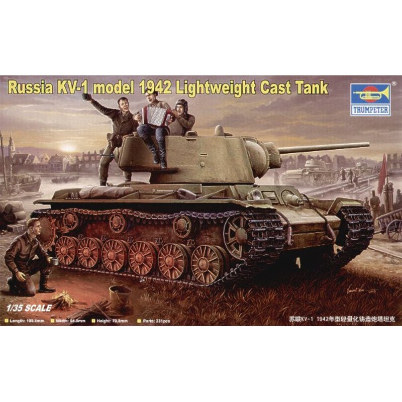 Trumpeter 00360 1:35 KV-1 Model 1942 Lightweight Cast Tank