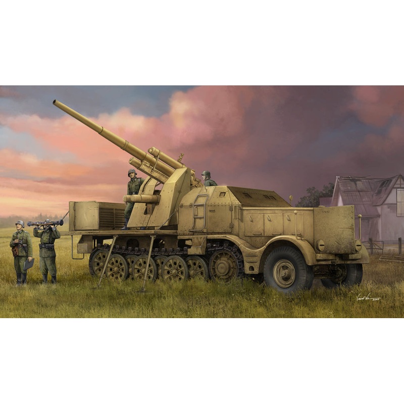 Trumpeter 09577 1:35 German WWII Schwerer Zugkraftwagen 18t w/ 8.8cm FlaK