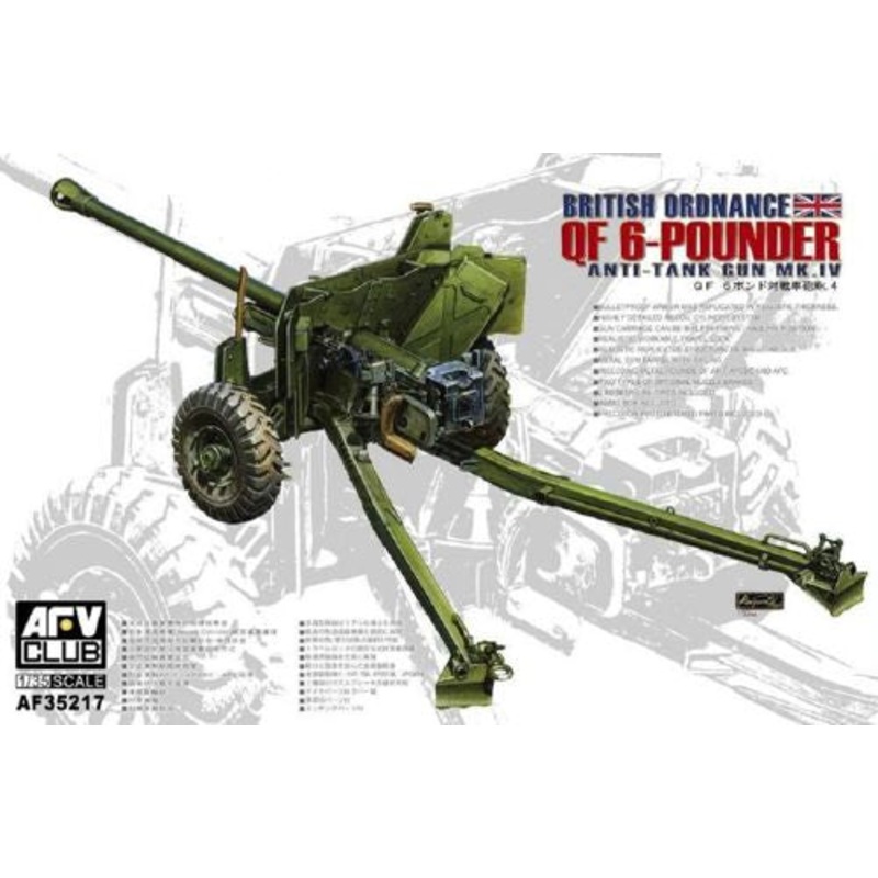 AFV Club AF35217 1:35 QF 6 Pdr Mk.4 British Anti-tank Gun Late