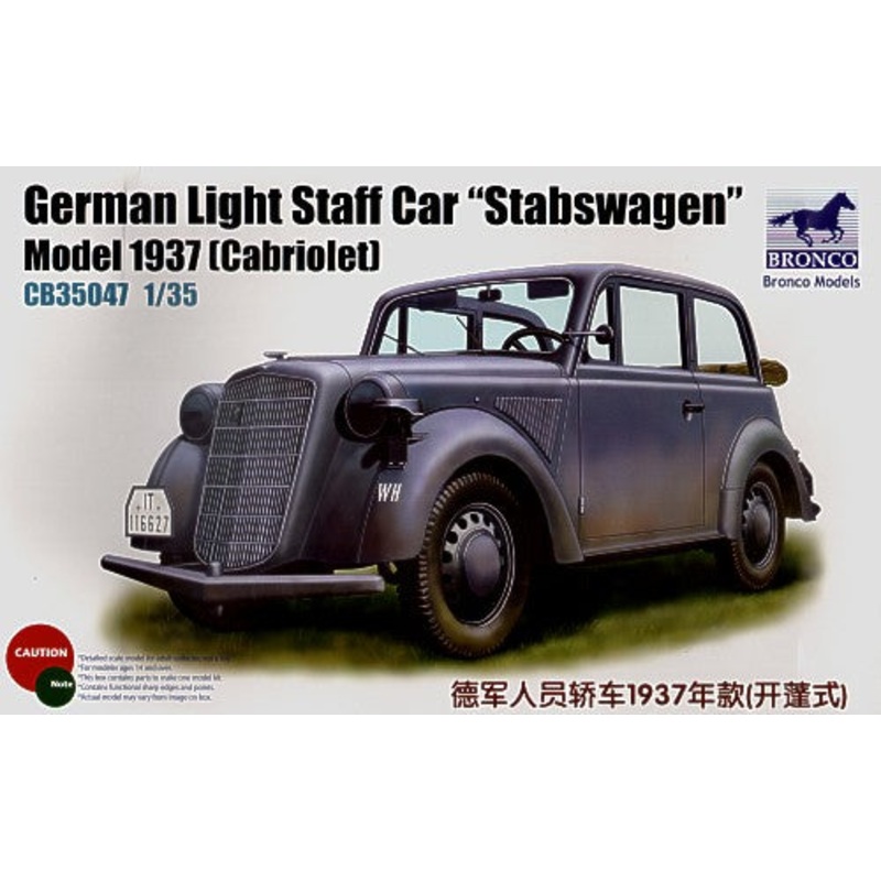 Bronco Models CB35047 1:35 1937 Opel Light Staff 'Stabswagen' Cabriolet