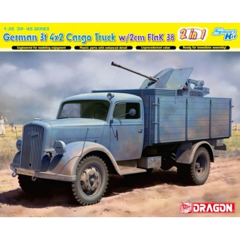 Dragon 6828 1:35 German 3T 4x2 Truck with 20mm Flak