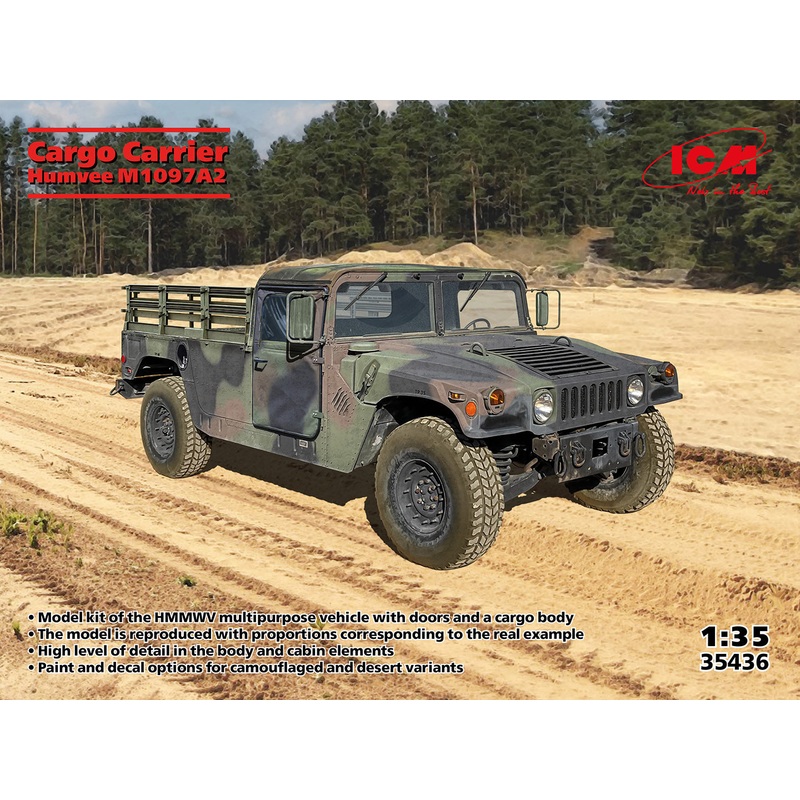 ICM 35436 1:35 Humvee M1097A2 Cargo Carrier new parts